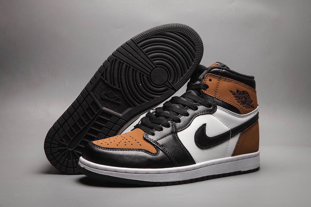 New Air Jordan 1 Black Toe Brown Shoes - Click Image to Close